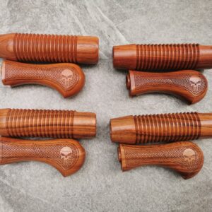 Mossberg 590 Shockwave 20 Gauge Forend & Stock Grips Wood Furniture Punisher
